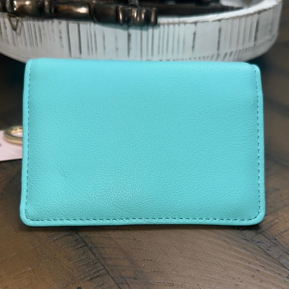 Juicy Couture Aqua Card Holder with Gold Crown - Picture 4 of 4